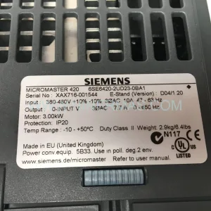 Siemens 6SE6420-2UD23-0BA1 | MICROMASTER 420 Industrial VFD