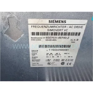 Siemens 6SE7031-8EF60-Z SIMOVERT MASTERDRIVES | Retrofit & Upgrade Drive