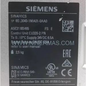 Siemens 6SL3040-1MA01-0AA0 Module Details & Connectors View