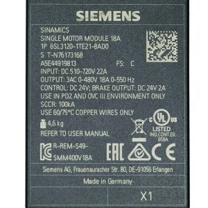 6SL3120-1TE21-8AD0