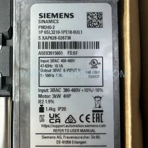 Siemens SINAMICS PM240-2 6SL3210-1PE18-0UL1 Inverter Drive — New & Original