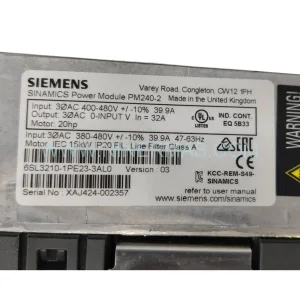 Siemens 6SL3210-1PE23-3AL0 | SINAMICS PM240-2 Industrial Drive