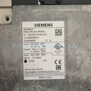 Siemens 6SL3210-1PE28-8UL0 PM240-2 45kW VFD (Siemens) – New & Original in Stock
