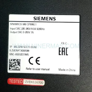 Siemens 6SL3210-5CC17-0UA0 PM240-2 Power Module (G120) – New & Original