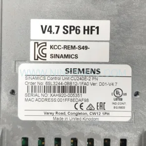 Siemens 6SL3244-0BB12-1FA0 SINAMICS G120 CU240S-2 PN Control Unit — New & Original