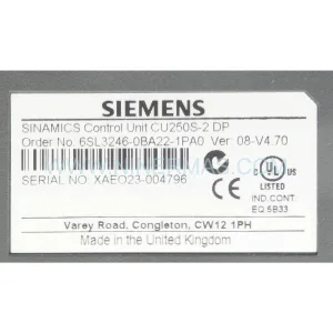 Siemens 6SL3246-0BA22-1PA0 CU250S-2 DP | SINAMICS G120 Drive Module