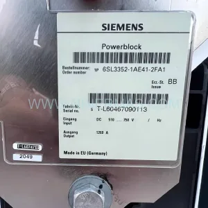 Siemens 6SL3352-1AE41-2FA1 | SINAMICS S120 Industrial Drive Module