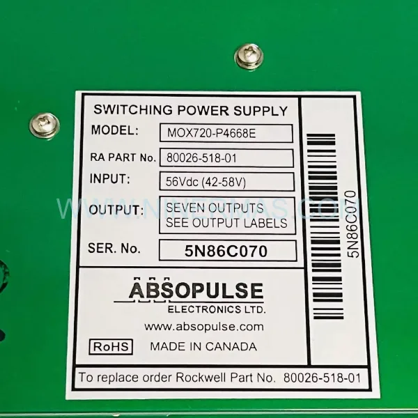 Original Allen-Bradley (Rockwell) 80026-518-01-R - Industrial Spare Parts