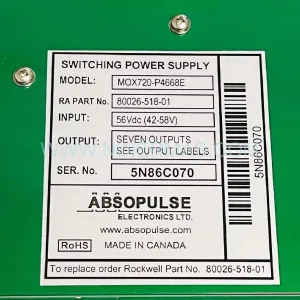 Original Allen-Bradley (Rockwell) 80026-518-01 - Industrial Spare Parts