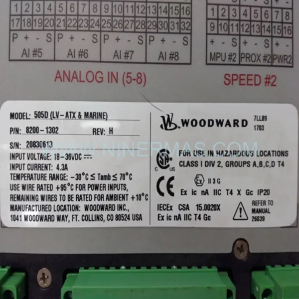 Original Woodward 8200-1302 - Industrial Spare Parts