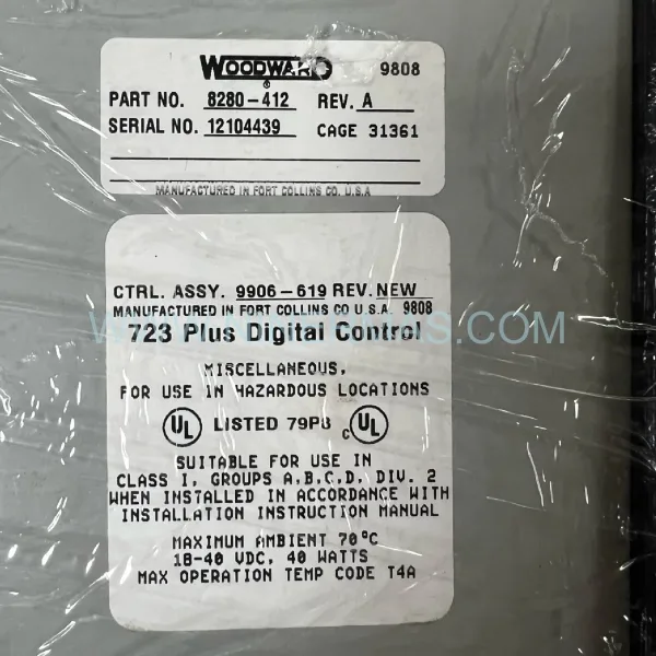 Original Woodward 8280-412 - Industrial Spare Parts