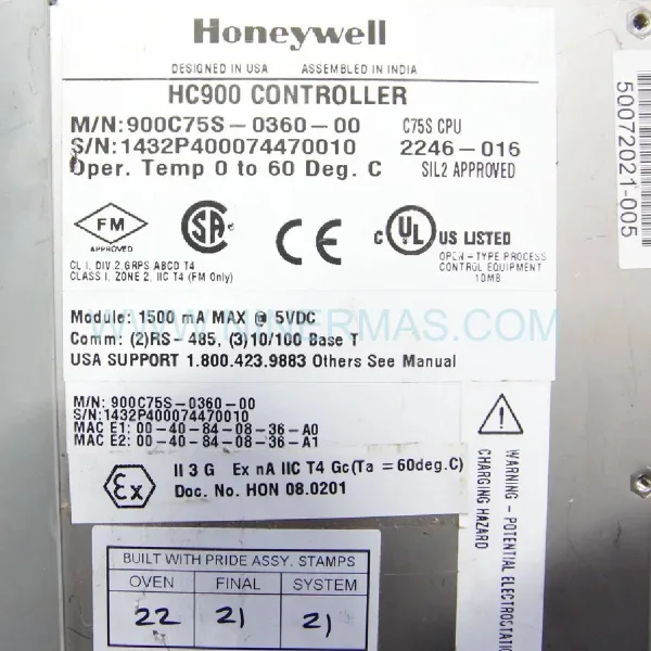 Original Honeywell 900C75S-0360-00 - Industrial Spare Parts