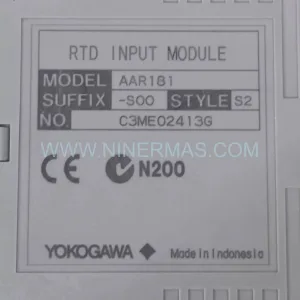 AAR181-S00 S2 Input Module Rear Side & Label - Yokogawa