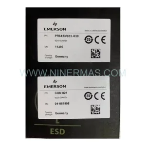 Emerson EPRO CON021+PR6423/013-030 Eddy Current Signal Converter & Sensor — New & Original