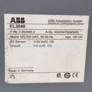 ABB EL3040 Module Details & Connectors View