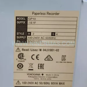 Yokogawa GP10 | Paperless Recorder (Portable type) - Paperless Recorder
