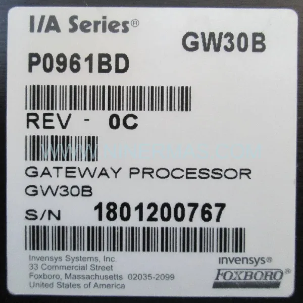 Original Invensys Foxboro GW30B P0961BD - Industrial Spare Parts