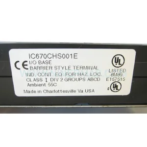 IC670CHS001E GE Fanuc Field Control I/O Terminal Block Base | Original Spare Parts