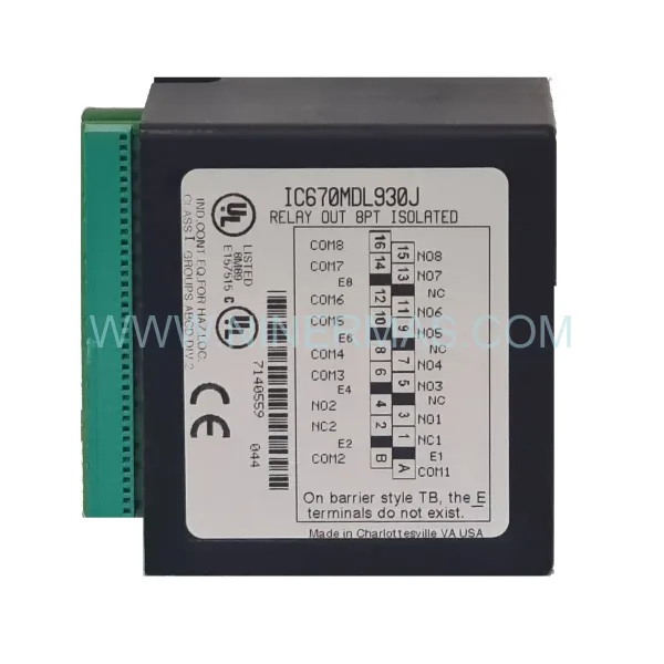 IC670MDL930 GE Fanuc 8-Point Relay Output Module | Field Control