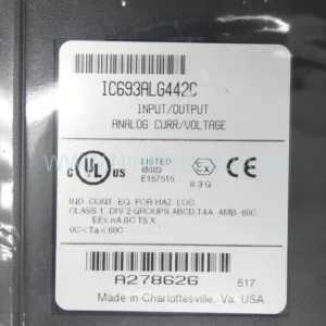 GE Fanuc IC693ALG442C | Industrial Safety & Performance Component