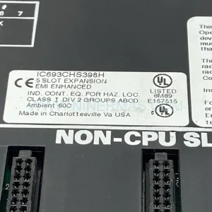 GE Fanuc IC693CHS398H 5-Slot Expansion Baseplate | Original & New Spare Parts