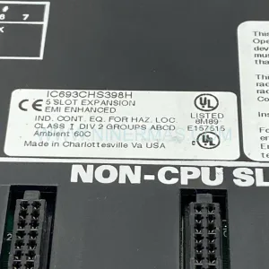 GE Fanuc IC693CHS398 | Series 90-30 Expansion Baseplate for Industrial PLC Systems