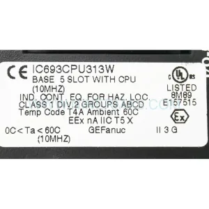 GE Fanuc IC693CPU313W | Series 90-30 CPU with 5-Slot Baseplate