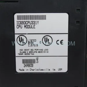 GE Fanuc IC693CPU331Y Series 90-30 CPU Module (16MHz/16K) — New & Original