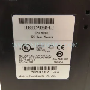 GE Fanuc IC693CPU350-EJ Series 90-30 PLC CPU | Original & New Spare Parts