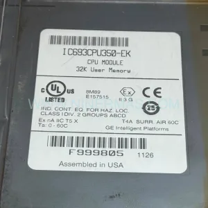 GE Fanuc IC693CPU350-EK Series 90-30 PLC CPU | Original Spare Parts