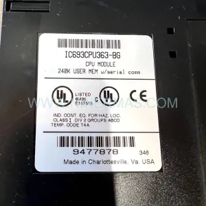 GE Fanuc IC693CPU363-BG PLC CPU Module | Original & New Spare Parts