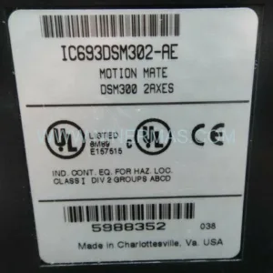 GE Fanuc IC693DSM302 2-Axis Servo Motion Controller (Series 90-30) – New & Original