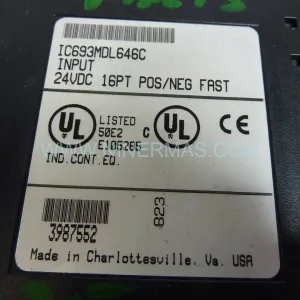 GE IC693MDL646C 16-Pt 24VDC Negative Logic Input Module — New & Original