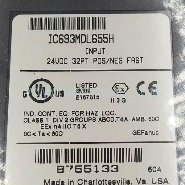 IC693MDL655H | GE Fanuc Series 90-30 Digital Input Module