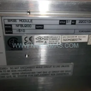 NFBU200-S10 Input Module Rear Side & Label - Yokogawa