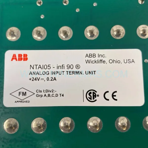 ABB NTAI05 Analog Input Termination Unit - New Original