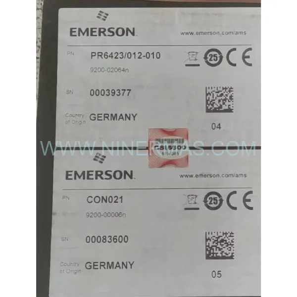 PR6423/00R-030 Emerson EPRO 8mm Eddy Current Sensor | Original Spare Parts