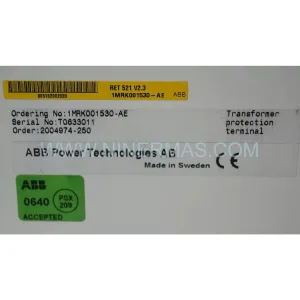 ABB RET521 Transformer Differential Protection Terminal New Original Ready to ship