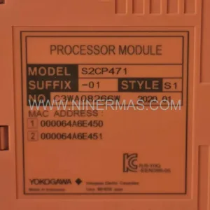 S2CP471-01-S1 Input Module Rear Side & Label - Yokogawa