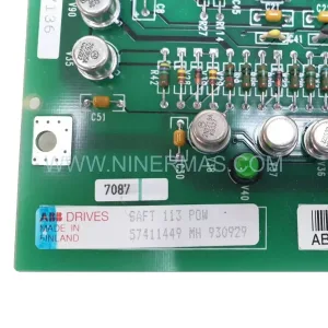 SAFT 113 POW Input Module Rear Side & Label - ABB
