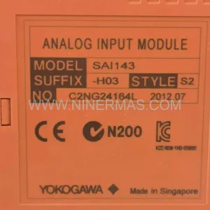 Yokogawa SAI143-H03 Module Details & Connectors View