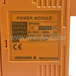 SPW481-13-S1 Input Module Rear Side & Label - Yokogawa