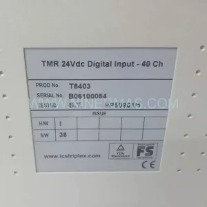 ICS TRIPLEX ICS Triplex T8403 Trusted TMR 24 VDC Digital Input Module New Original Ready to ship