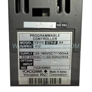 Yokogawa YS170-012 S3 Single-Loop Programmable Controller New Original Ready to ship